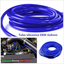 4 x 8 mm Tubo siliconico Blu