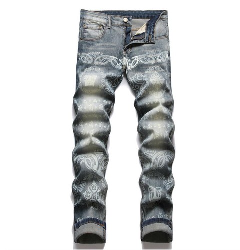 Jeans uomo retrò blu - , denim