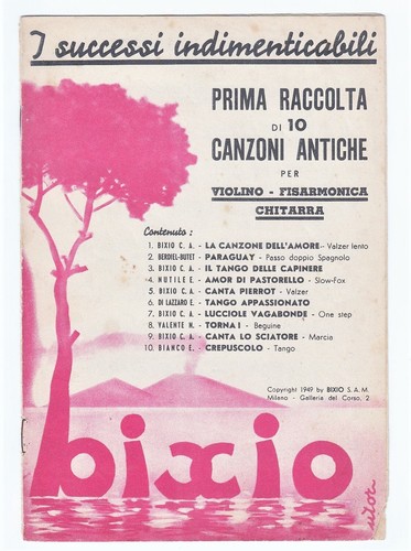 Spartiti prima raccolta 10 - prima,