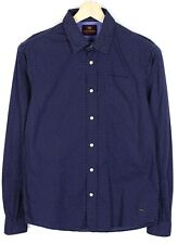 Camicia Scotch & Soda Uomo Media Casual A Pois Collo Aperto Blu Navy