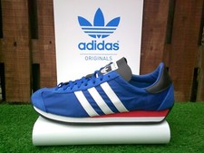 VINTAGE Adidas COUNTRY OG anni 80 casual 2020 BLU/ROSSO/GIALLO/GRN/NERO/WH UK8,5 NUOVE CON ETICHETTE