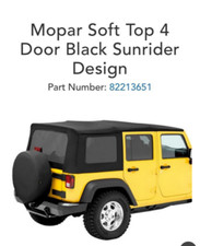 soft top jeep wrangler 4 porte (codice part number: 82213651). nuovo mai usato