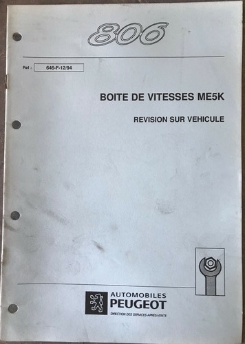 Manuel atelier 646 - d’atelier, 646-f-12/94
