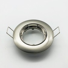 Portafaretto Ghiera ad incasso Orientabile per faretti gu10 Spot Inox spazzolato