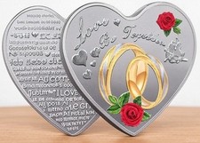 "MONETA"  CUORE TI AMO IN 52 LINGUE SAN VALENTINO SPOSI MATRIMONIO AMORE REGALO