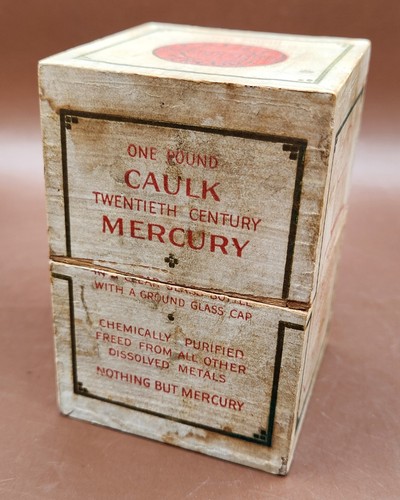Scatola legno mercurio - , vintage