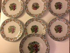 Servizio Piatti Da Dolce 6 + 1  Vintage Rheinpfalz Hartporzellan Germany