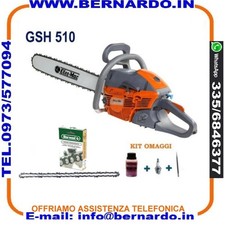 MOTOSEGA OLEO MAC GSH 510 Motore potente da 50,9 LAMA CM 46 + OMAGGI CATENA e...