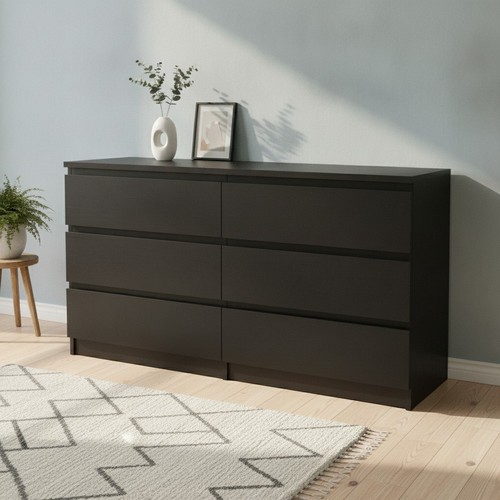 Cassettiera moderna nera - , 6