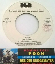 POOH promo UOMINI SOLI juke box Bridgewater ANGEL OF THE NIGHT  EX ++ e sticker