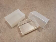 LOTTO di 60 Scatoline porta biglietti In Pvc trasparente, mm 97 x 62 x 36