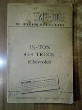 TM9-805 1 1/2 - TON 4x4 TRUCK Chevrolet 1943 manuale militare guerra mezzi