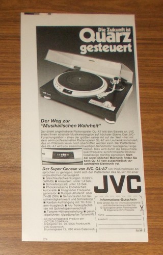 Rara pubblicità vintage jvc - pubblicità,