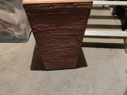 Vaso resina effetto cotto