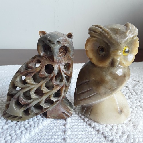 Coppia sculture gufi - coppia,