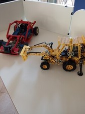 lego techinc coppia di giocattoli vintage ruspa scavatrice e macchina sportiva
