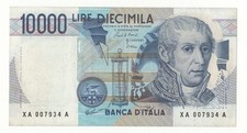 10000 LIRE VOLTA SERIE
