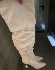 Stivali donna al ginocchio a punta tacchi alti scarpe eleganti