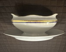 RICHARD GINORI Antica Zuppiera Decoro Blu  e Oro