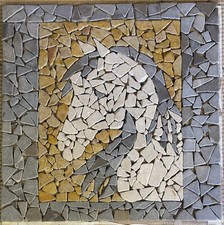TESTA DI CAVALLO a MOSAICO di