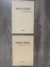 Libretti Opera : ORFEO ED EURIDICE (1986) e BASTIANO E BASTIANO (1976). Ricordi.