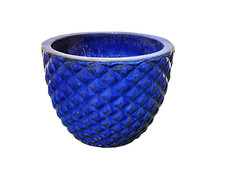 Vaso fioriera blu cobalto in