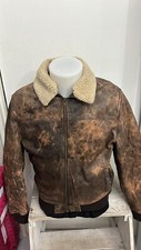Zara Giacca in pelle  Usato Uomo man TgXL Marrone LLD433