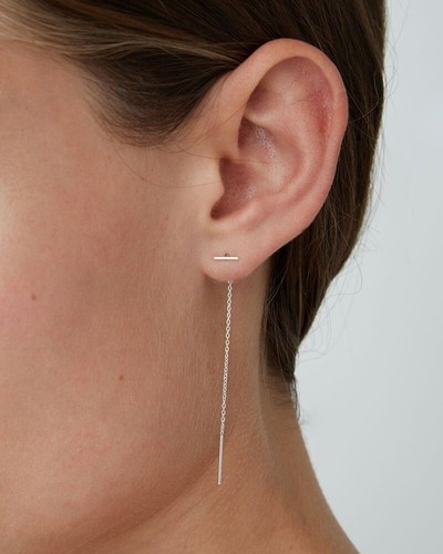 Orecchini catena con - a,