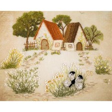 Set punto raso Panna "Houses"