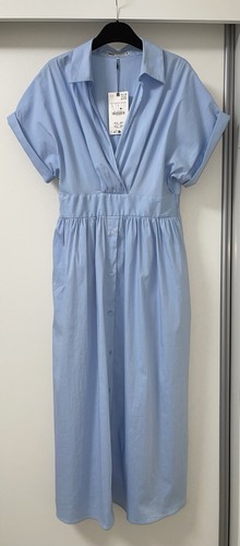 Abito camicia zara blu - camicia,