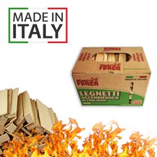 LEGNETTI PER CAMINETTO STUFA LEGNA BARBECUE ACCENDIFUOCO DI PINO NERO ECOLOGICO