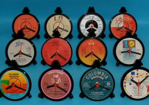 Clocks upcycled vinyl record - clocks,