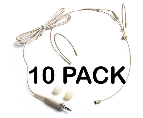 10x microfono cuffie beige - microfono,