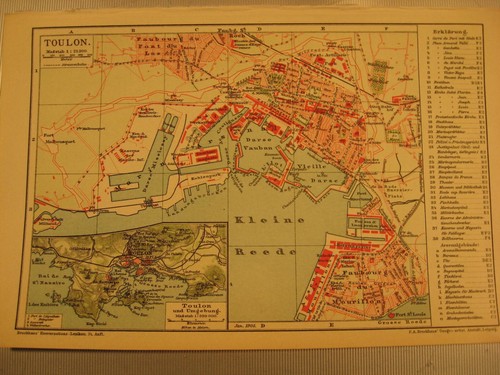 Mappa antica del - , 1905:tolone
