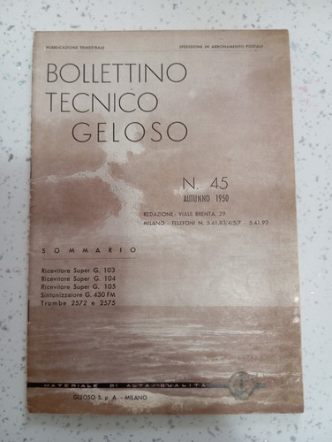 Bollettino tecnico geloso - bollettino,