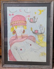 Tono Zancanaro Litografia A Mi Sol El Gondolier casa quadri arredamento pop arte