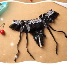 Sexy Slip in Pizzo nero con