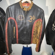 Belstaff Free Tibet Daytona L leather jacket custom cater racer malenotti RARE++