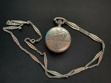 PERSEO  OROLOGIO DA TASCA SVIZZERO FS FERROVIE TURCHE MECCANICO in Argento