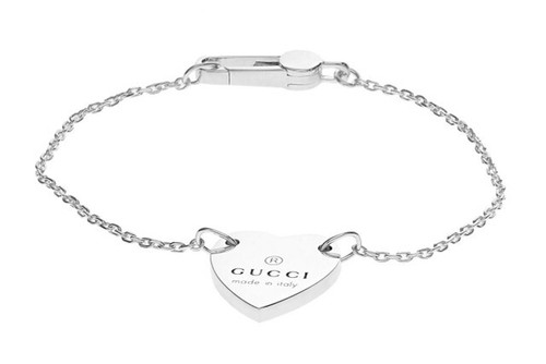 Bracciale gucci argento cuore - bracciale,