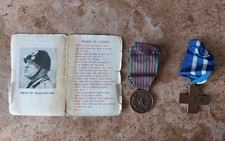 Lotto 2 Medaglie Di Guerra E Tesserino Repubblica Sociale Italiana