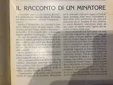 Articolo di stampa con 9 foto d'epoca 1924 Racconto di un Minatore 10 pagine