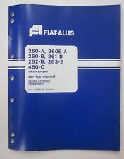 FIAT-ALLIS 260-261-262-263-460 servosterzo scraper ruspa manuale riparazioni