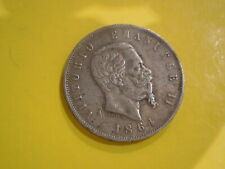 5 lire 1864 Napoli argento