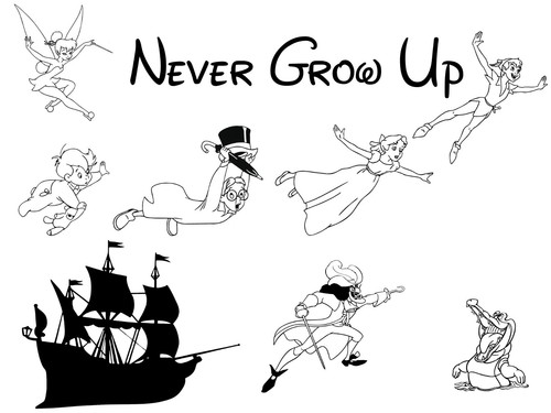 Adesivo peter pan never - pan,