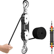Carrucola per Sollevamento, 8:1 Paranco a Fune Con Cuscinetto in Metallo Da 2000
