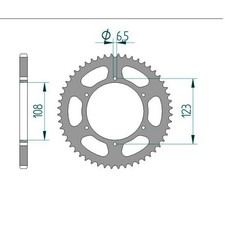 Stahl Kettenrad für Derbi GPR 50 Racing 2007 GR1D1A 420er 53 Zähne