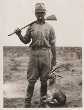 B4 - Foto Photo Fotografia Anni 50 - Cacciatore con Stambecco