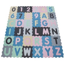 Tappeto Gioco Puzzle Tappeto Bambini Gommapiuma Pastello Lettere Numeri