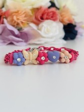 Bracciale Morellato Magenta Con Drop Silicone Farfalla Cuore&Fiore
